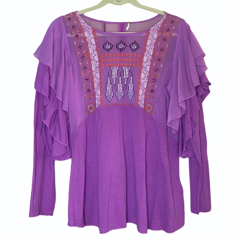 Free People Size Long Sleeve Top Size Medium